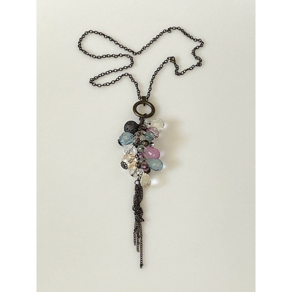 Necklace 28” Fashion Dangles Pendant Antique Bronze Tone